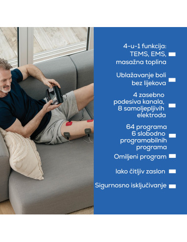 BEURER EM 89 Heat - Uređaj za TENS/EMS elektrostimulaciju s funkcijom grijanja