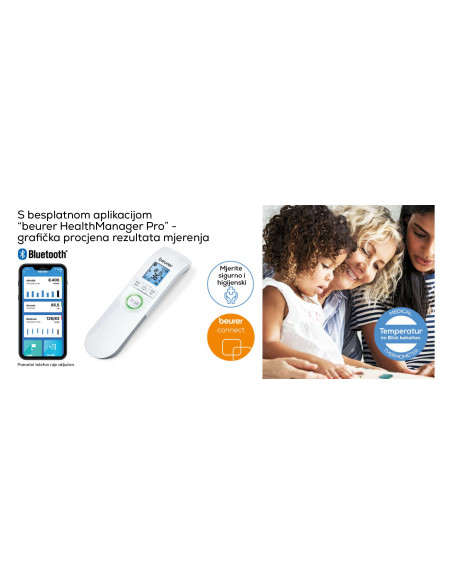 BEURER FT 95 - beskontaktni Bluetooth® klinički toplomjer