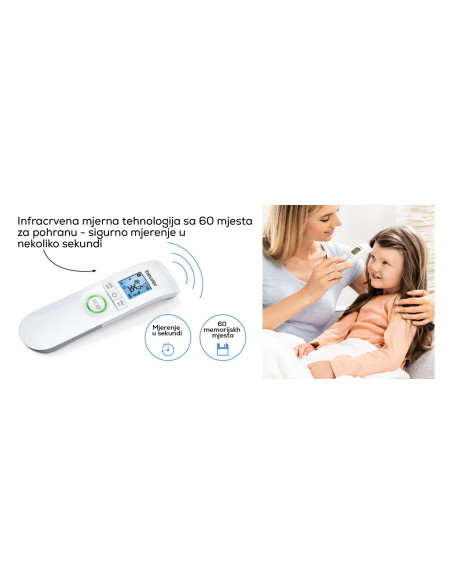 BEURER FT 95 - beskontaktni Bluetooth® klinički toplomjer
